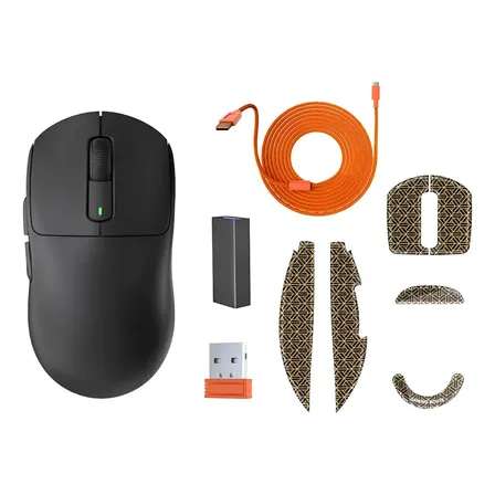 Mouse Kysona M600 Wireless Huanuo Blue Pink Sensor3395 55g Cor Preto