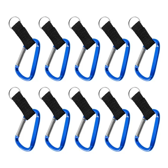 Paquete De 10 Clip-gancho Metalico Color Azul