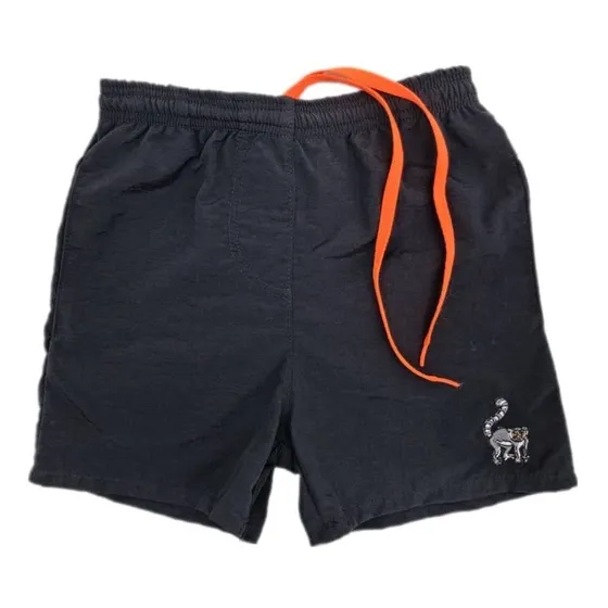 Short Playa Piscina Camping Negro Infantil Impermeable 
