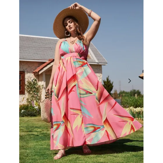 Vestido Largo Para Dama Estampado