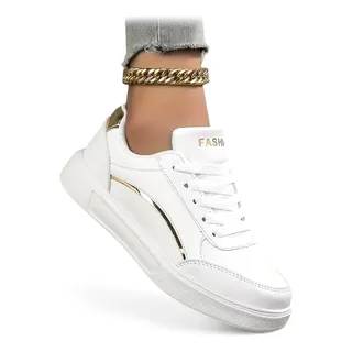 Tenis Feminino Casual Branco RetrĂŽ ClĂĄssico Original Force Tenis Feminino Casual Branco RetrĂŽ ClĂĄssico Original Force