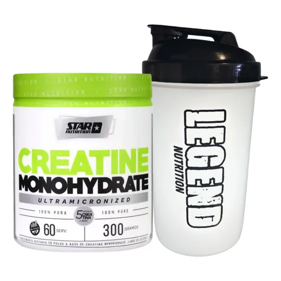Star Nutrition Creatina Monohidratada 300g Vaso Legend 600ml