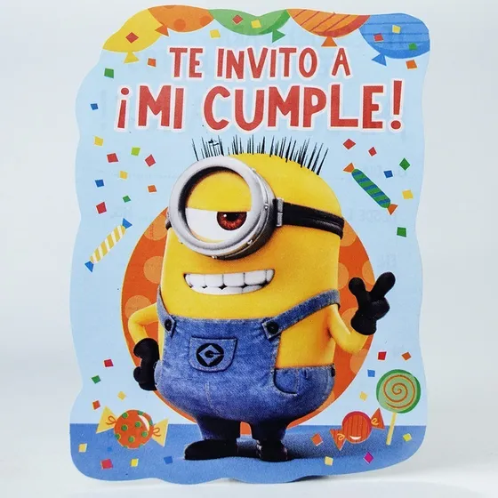 Invitaciones Cumpleaños Minions/mi Villano Favorito X 10 U