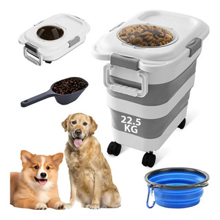 Contenedor Para Alimento Mascotas 22.5kg Con Ruedas Contenedor Para Alimento Mascotas 22.5kg Con Ruedas