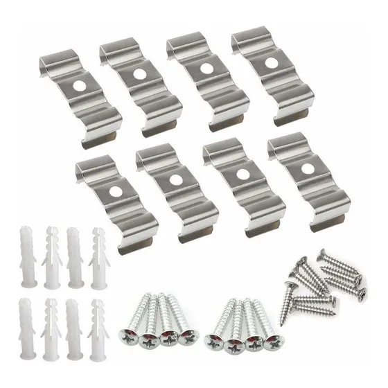 8pcs T5 Clips Soporte Percha Tornillo Autorroscante Tubo