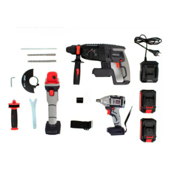 Combo Rotomartillo Amoladora Y Llave Impacto A Bat Makute