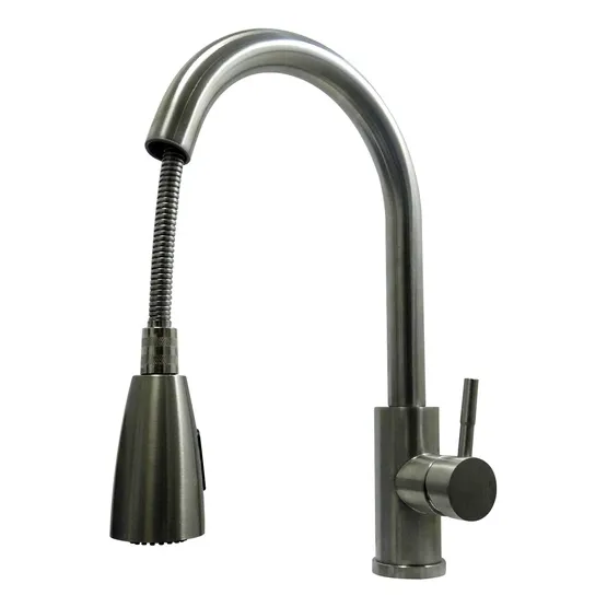 Llave Para Lavaplatos Extensible Monomando Acero Inoxidable