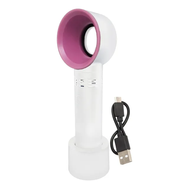 Ventilador Portátil Secador De Pestañas Recargable Sin Aspas Color Blanco