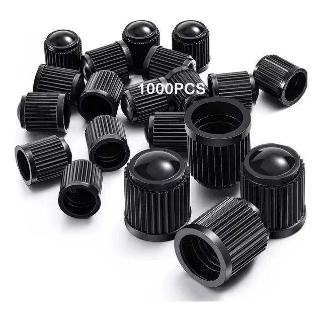 1000 Tapones Plasticos Negro P Válvula Llanta Moto Auto Bici