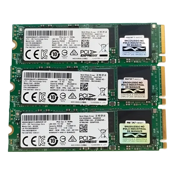 Sdd - M.2 2280 Lite-on - Ca3-8d256 256gb - Pcie - Gen 3 / Nvme