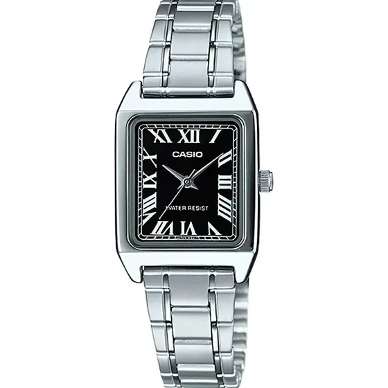 Reloj Casio Ltpv007 Mujer Acero Inoxidable Números Romanos Color Del Fondo Negro Ltp-v007d-1b | Cuotas sin interés
