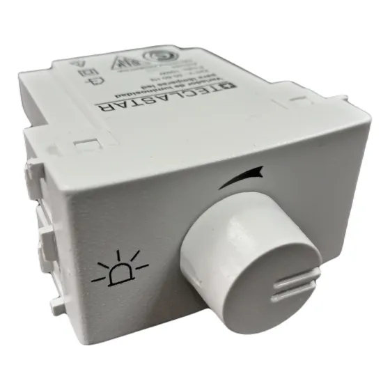 Regulador Dimer Led Teclastar Piano Quadra Minimal Blanco
