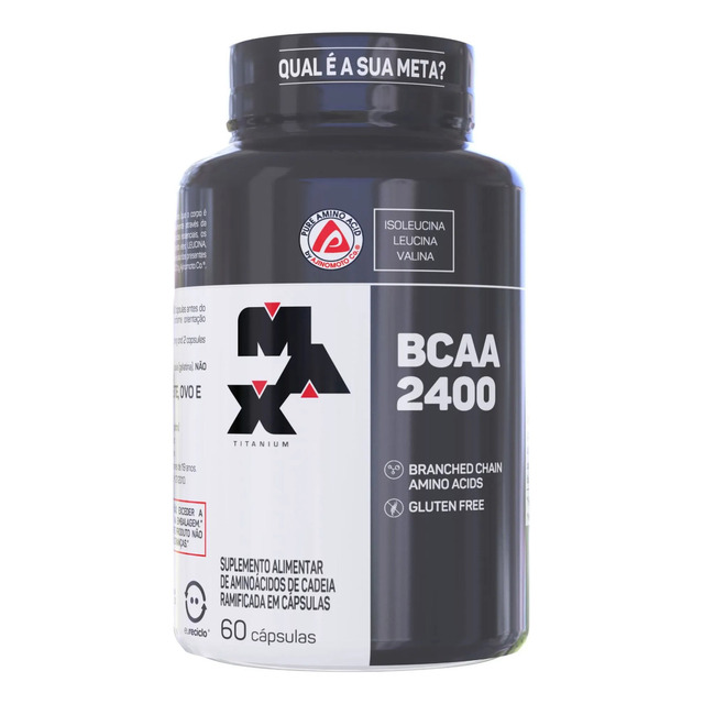 Bcaa 2400 Suplemento Treino Aminoacidos Max Titanium 60 Caps Sabor Natural Bcaa 2400 Suplemento Treino Aminoacidos Max Titanium 60 Caps Sabor Natural