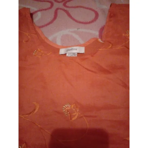 Blusa 100% Lino Sin Mallas Marca Pellini Talla L Poco Uso