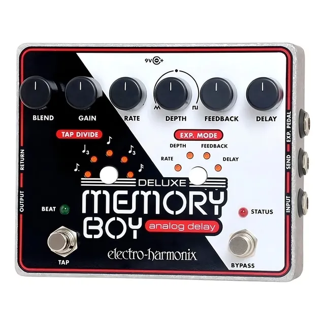 Pedal Delay Electro Harmonix Memory Boy Deluxe C/ Tap Color Blanco/Negro