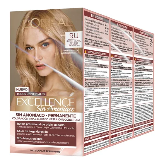 3 Tintes Para Cabello Excellence Sin Amoniaco L'oréal Paris