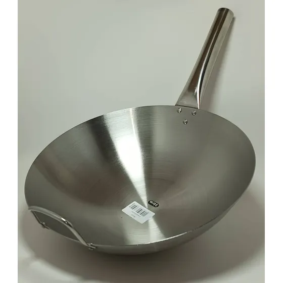 Wok Sartén Chino 34 Cm Acero Inoxidable