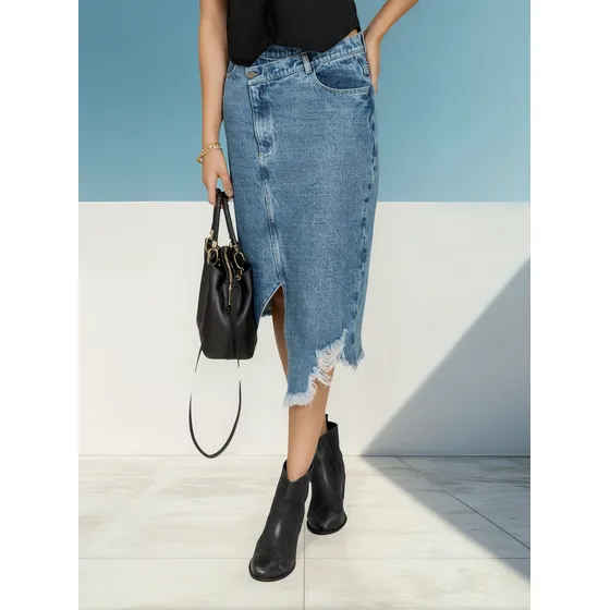 Falda Larga Mujer Azul Rutta 4479