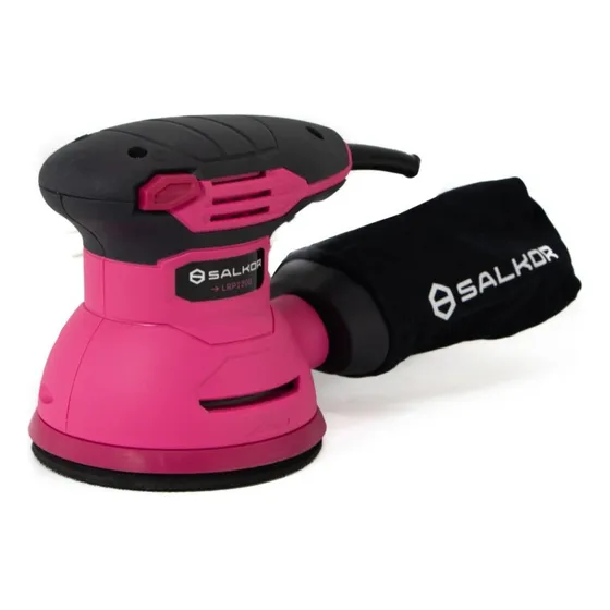 Lijadora Roto Orbital 125mm 300 Watts Salkor Lrpr1200 Rosa Color Rosa chicle Frecuencia 50