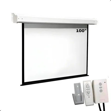 Tela Retratil Eletrica De Projeção 100pol C/controle Remoto 127v