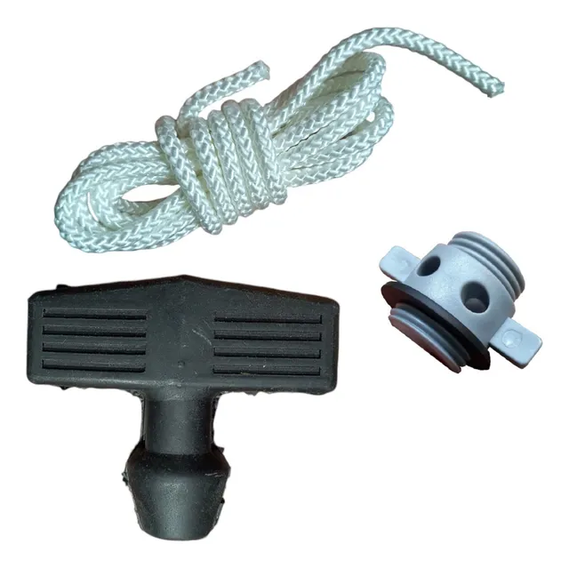 Kit C/ Puxador De Partida E Corda P/ Motor De Popa + Bujão