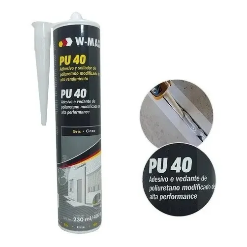 Sellador Pu 40 de alta resistencia, sello de poliuretano, color negro
