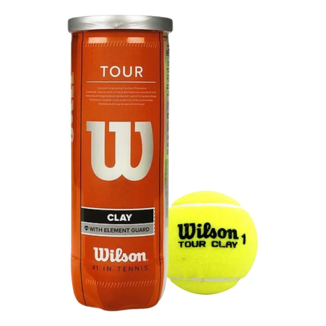 Tubo Pelotas Tenis Wilson Tour Clay X3 Polvo De Ladrillo