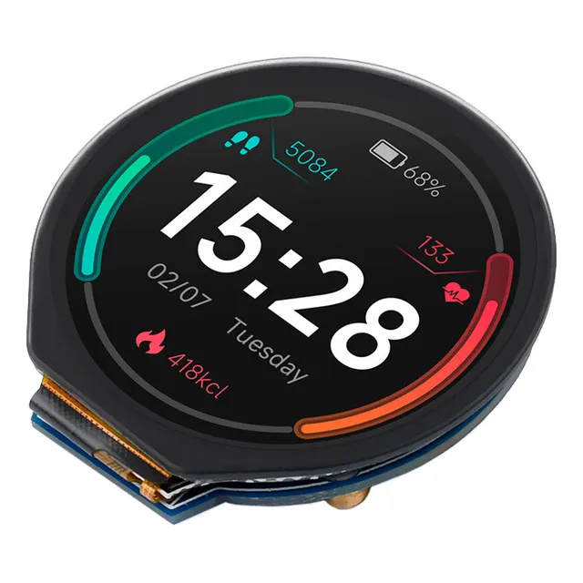 Pantalla Redonda De Desarrollo Electronica Touch 1.28'' Ips