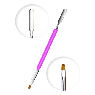 Pincel 2 Em 1 Com Espátula P/ Fazer Unhas Polygel Decoração Pincel 2 Em 1 Com Espátula P/ Fazer Unhas Polygel Decoração