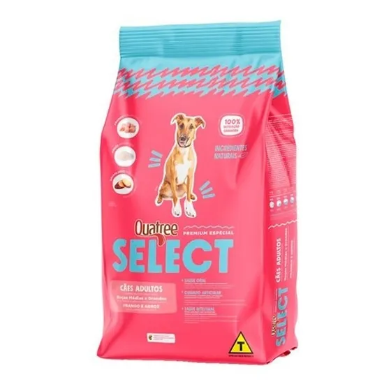 Ração Quatree Select Cães Adultos R.méd/gran Frango 20kg