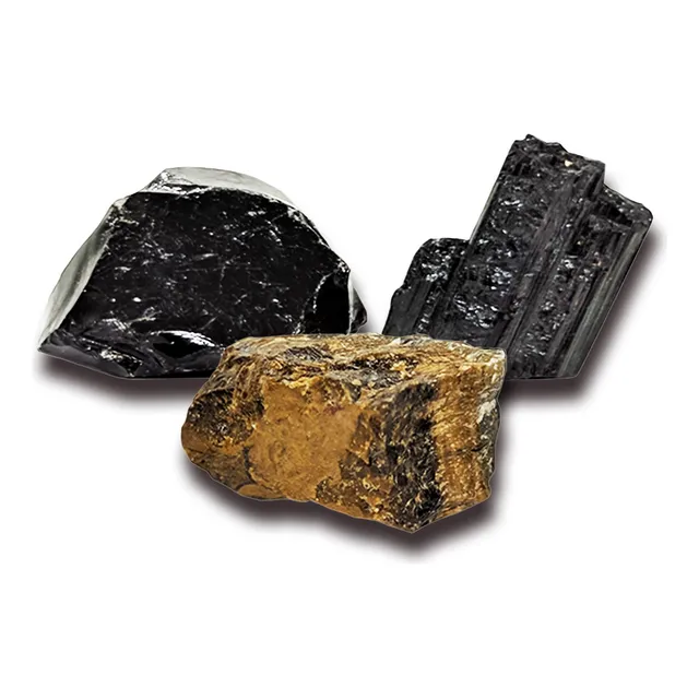 Kit Piedras Proteccion (ojo De Tigre, Obsidiana, Turmalina)