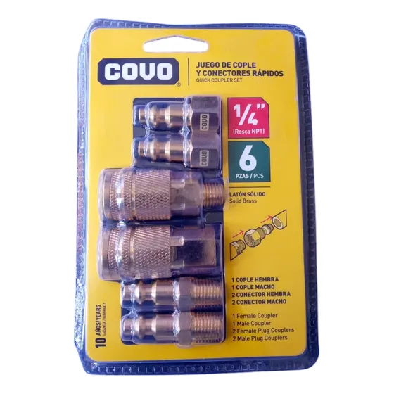 Acoples Conectores Rápidos Para Compresor 6pzas