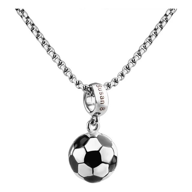 L Collar Colgante Con Cadena Deportiva De Fútbol Para Hombre