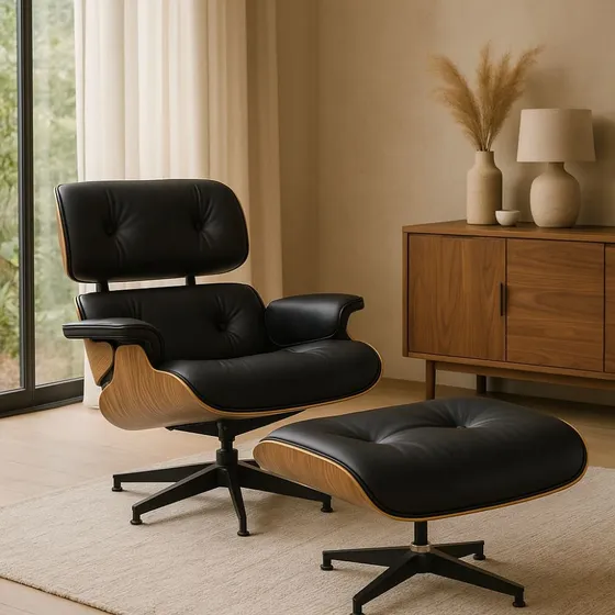 Butaca Diseño Eames Lounge Otomano Sillon Poltrona Lcm