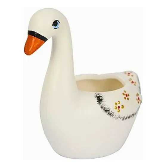Cachepot Pt6 Cisne Bico Decoração Suculenta Cacto Jardim