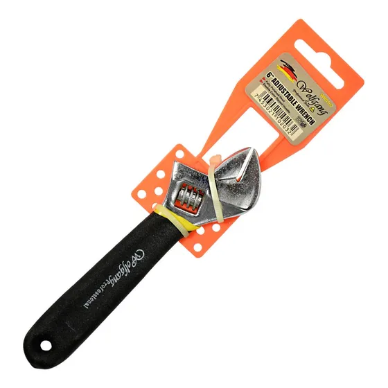 Llave Ajustable Mango Engomado 6'' Wolfgang