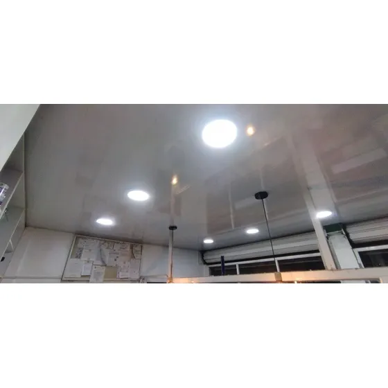 Lámina Pvc Cielo Raso Blanca Brillante