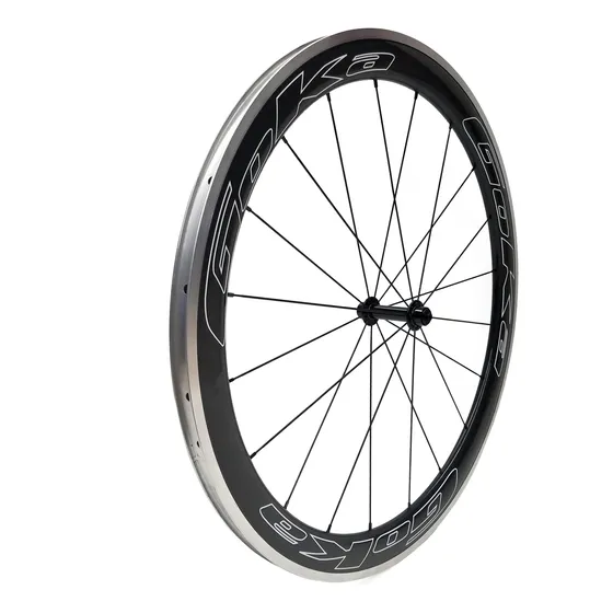 Juego De Llantas Bicicleta Goka Aluminio Y Carbono Negras