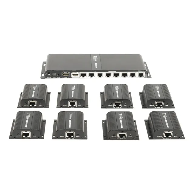 Kit Divisor Y Extensor Hdmi Divide 1 Fuente Hdmi A 8