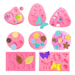8pcs Molde Silicona Flor De Margarita Rosa Mariposa Fondant 8pcs Molde Silicona Flor De Margarita Rosa Mariposa Fondant