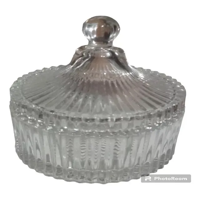 Bombonera Joyero Dulcera De Cristal Pequeña
