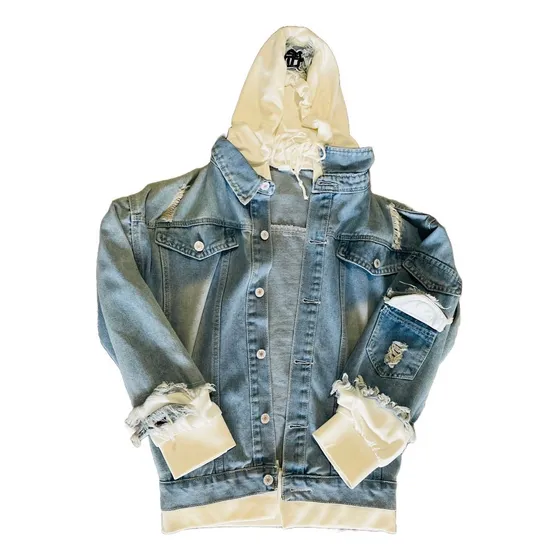 Chaqueta Zoderdu Jean Juvenil Con Capucha Unisex
