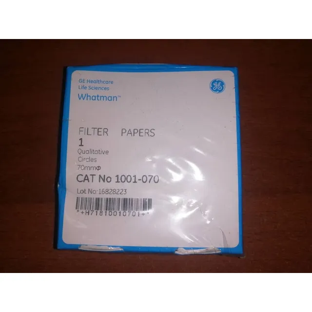 Papel Filtro Whatman.circular. Grado 1. Diam. 70 Mm. 100 Und