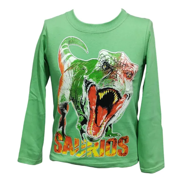 Remera M/larga Dinosaurio Brilla En La Oscuridad