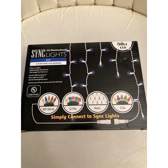 80 Luz Led Azul 15 Pie Largo