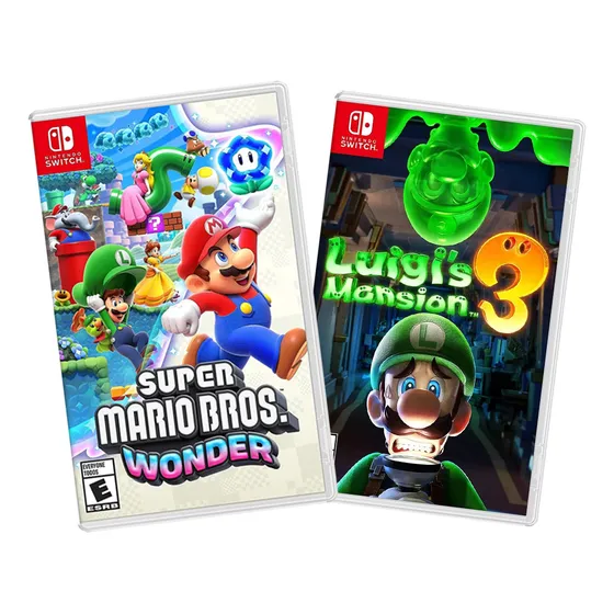 Combo Super Mario Bros Wonder + Luigis Mansion 3 Switch