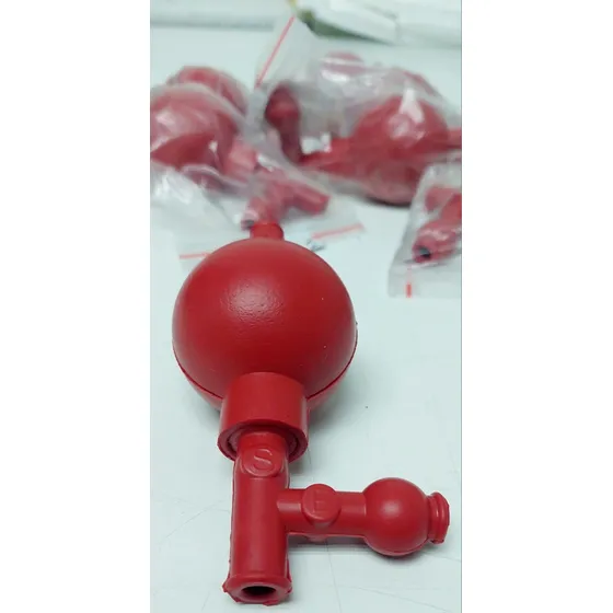 Propipeta De Succion De Goma Roja 3 Válvulas Para Pipetas