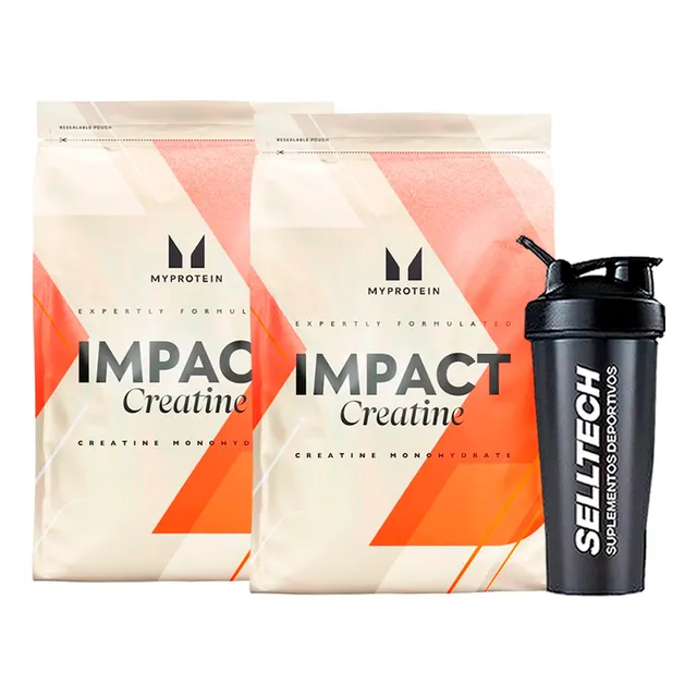 Creatina Monohidratada Myprotein 500 Gr X 2 + Shaker