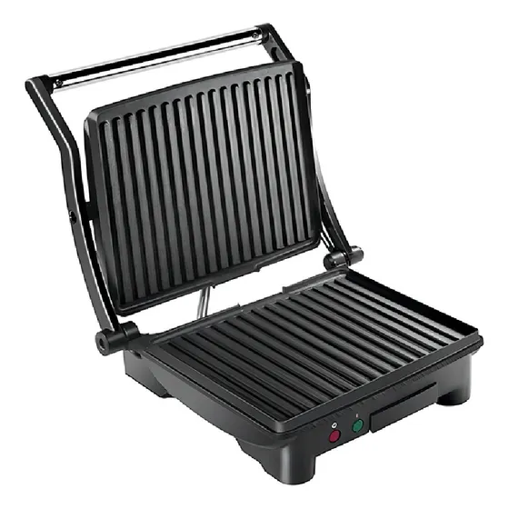 Parrilla Panini Prensa Chefman Rj02-180-4-r Apertura 180° Color Negro