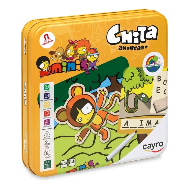 Juego Chita Ahorcado Magnético En Caja De Metal Travel Size